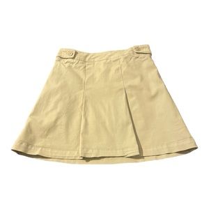 Girls Uniform Stretch Pleated Button Skort